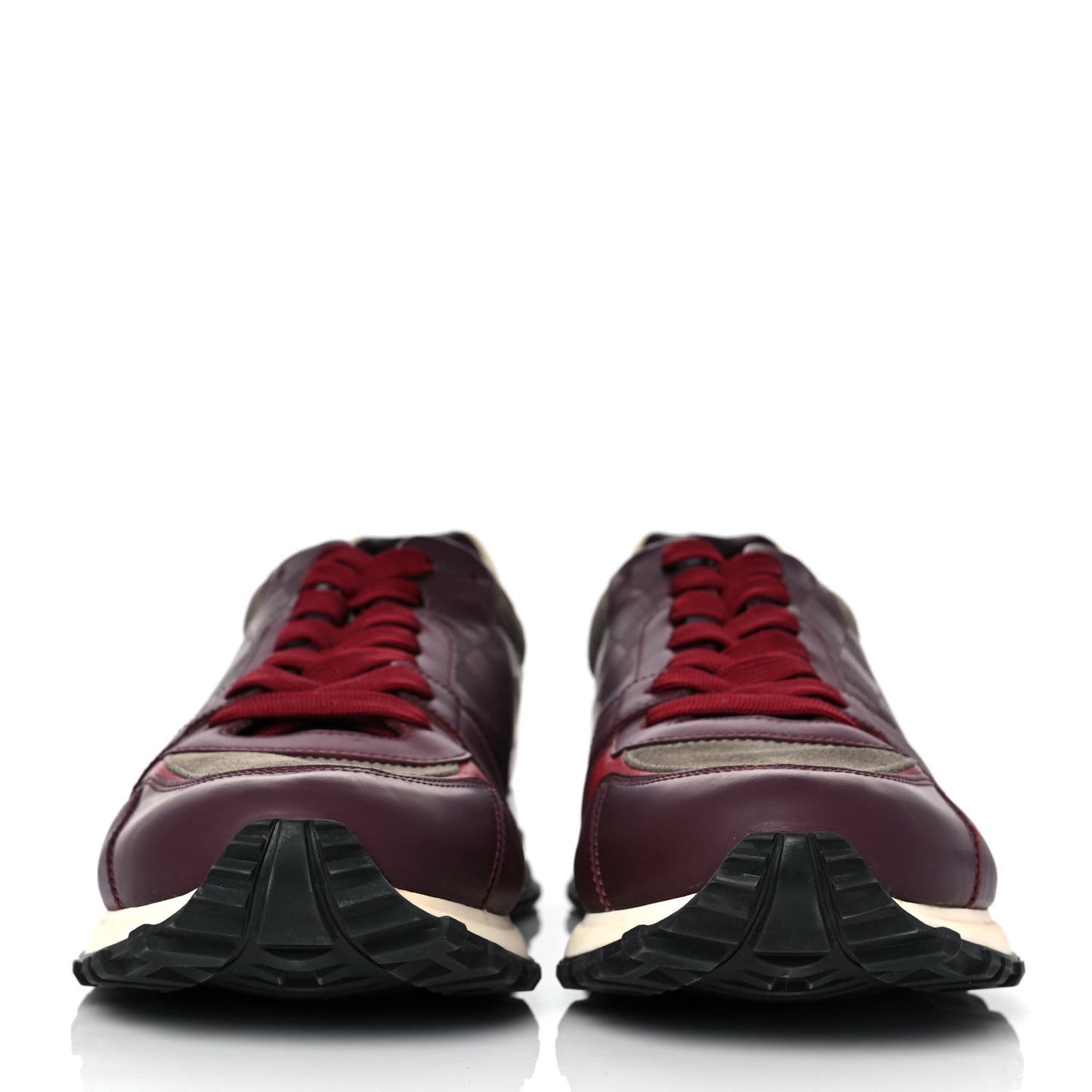 Calfskin Suede Run Away Sneakers 10.5 Bordeaux