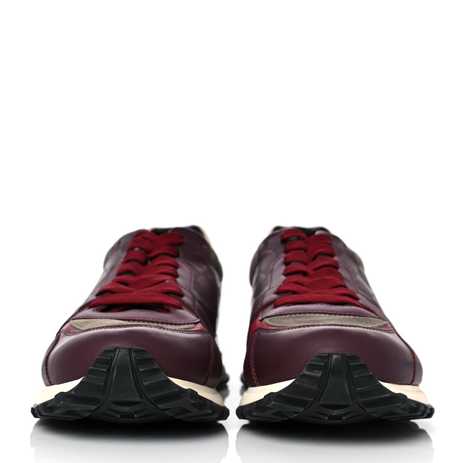 Louis Vuitton Calfskin Suede Run Away Sneakers 10.5 Bordeaux 2 of 8