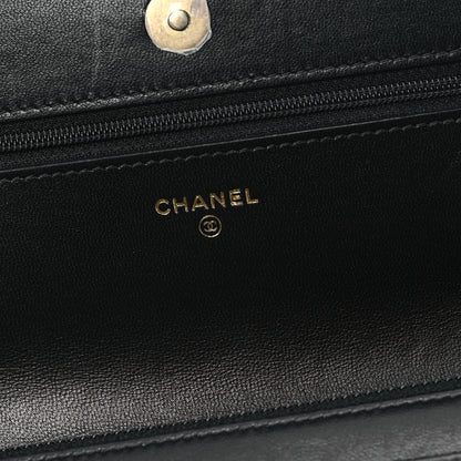 Chanel Lambskin Quilted Chanel 19 Wallet On Chain WOC Black 6 of 11