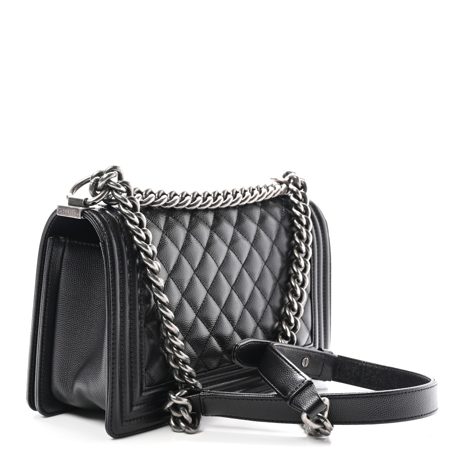 Chanel Caviar Quilted Medium Boy Flap Black 3 of 9
