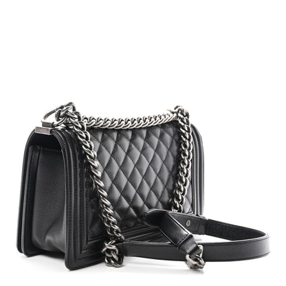 Chanel Caviar Quilted Medium Boy Flap Black 3 of 9
