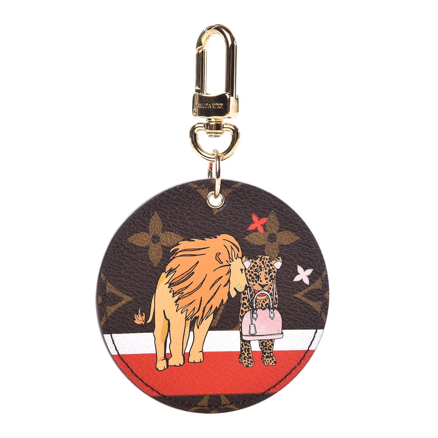 Louis Vuitton Monogram 2018 Christmas Animation Cats Bag Charm Key Ring 1 of 4