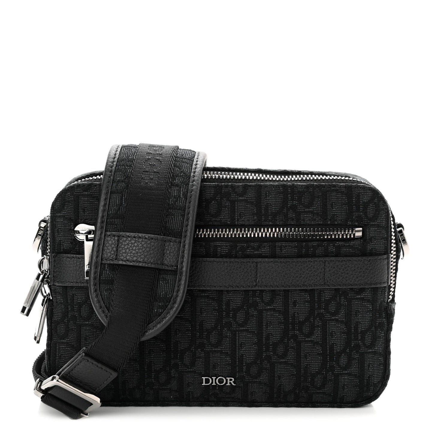 HOMME Oblique Safari Messenger Black