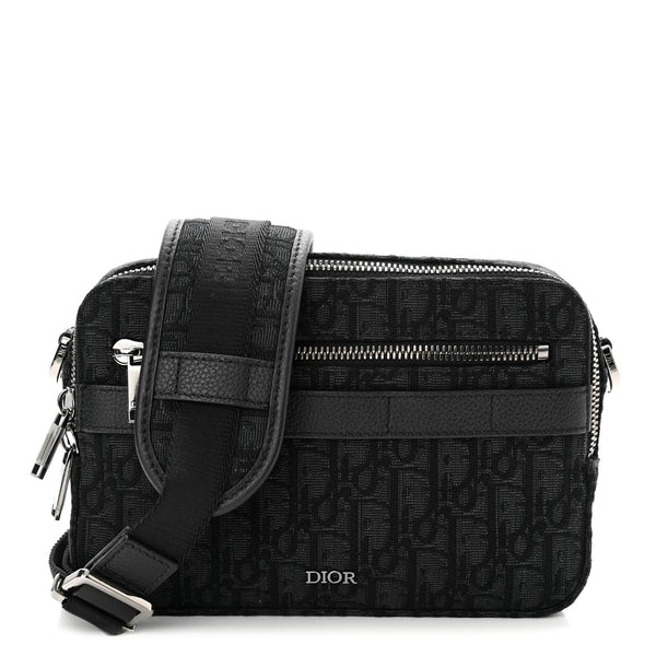 Christian Dior HOMME Oblique Safari Messenger Black 1181178