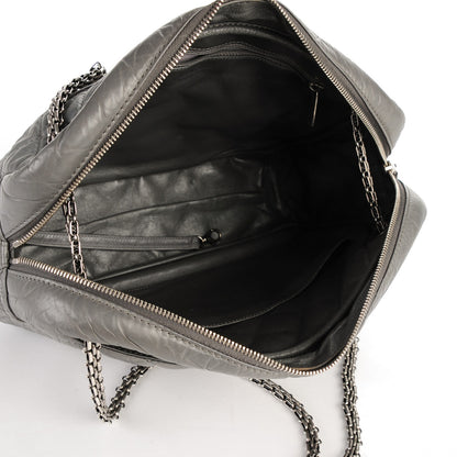 Chanel Aged Calfskin Quilted Large Reissue Camera Case Grey 5 of 7