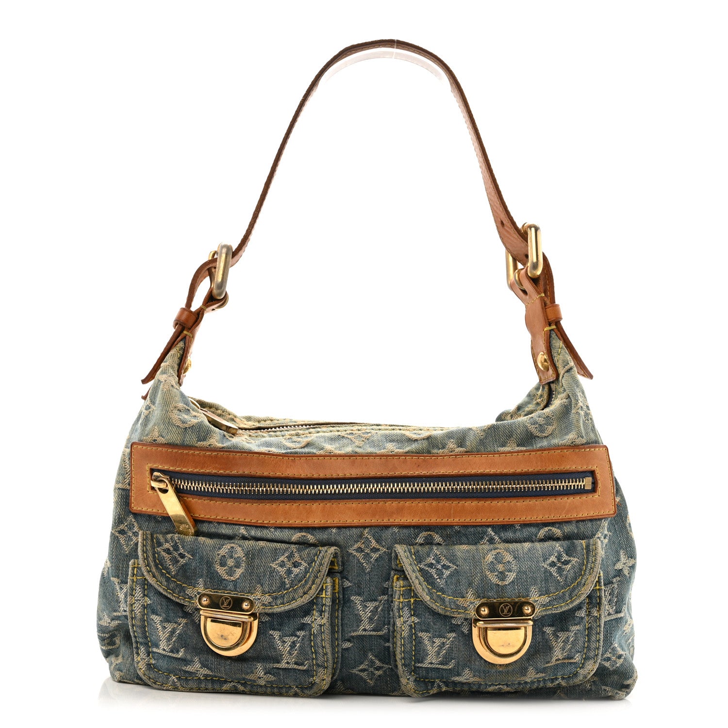 Louis Vuitton Monogram Denim Baggy PM Blue 1 of 14