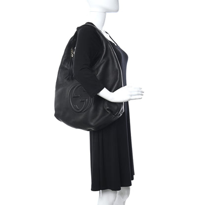 Gucci Pebbled Calfskin Soho Hobo Black 3 of 8