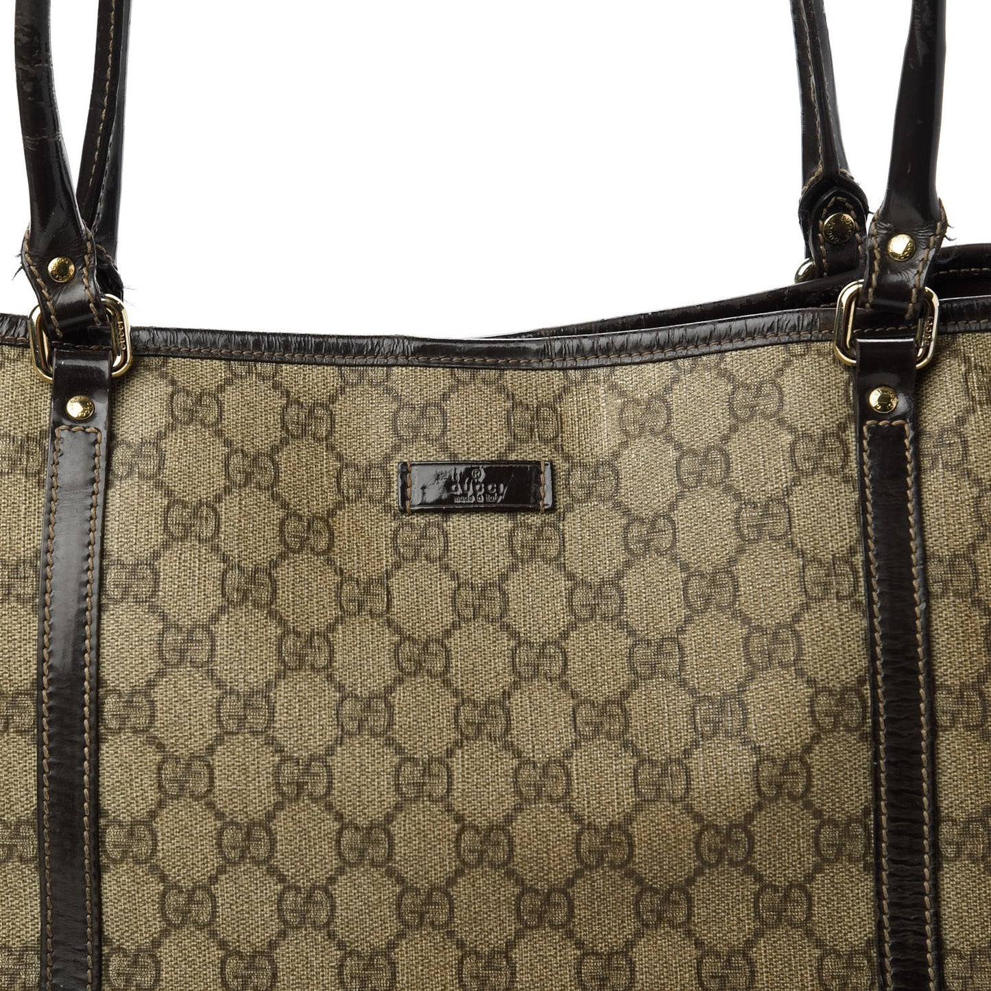 GG Plus Monogram Medium Joy Tote Brown
