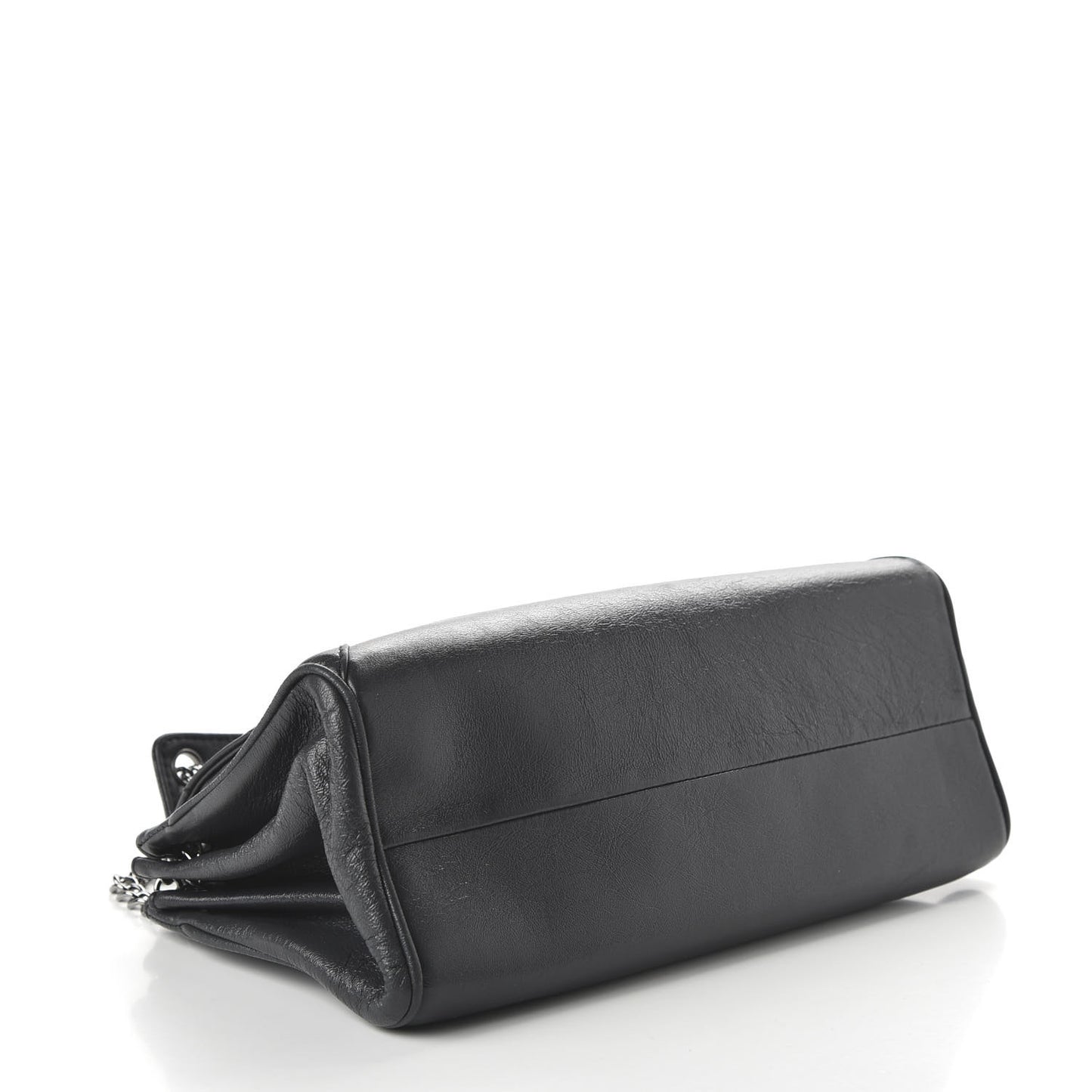 Calfskin Quilted Accordion Flap Grey