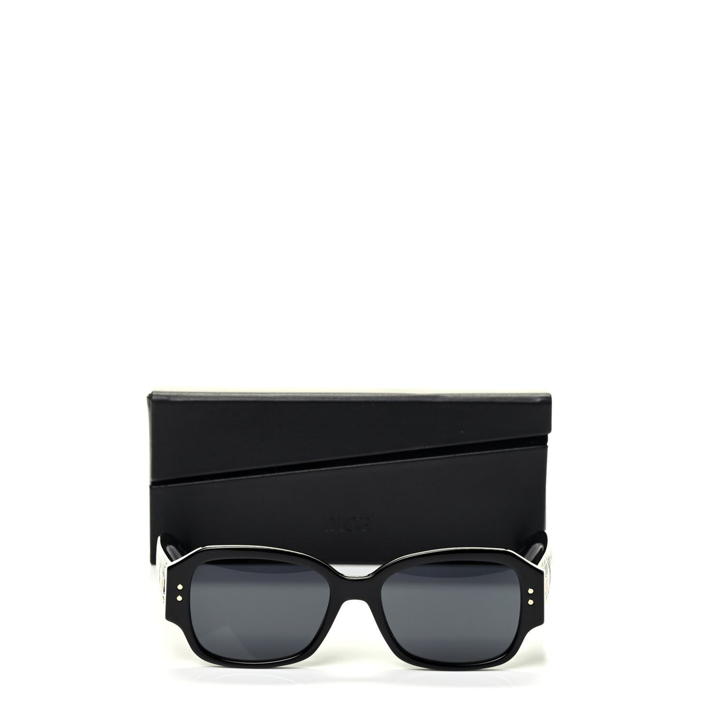 Acetate Cannage Lady Dior Studs 5 Sunglasses Black