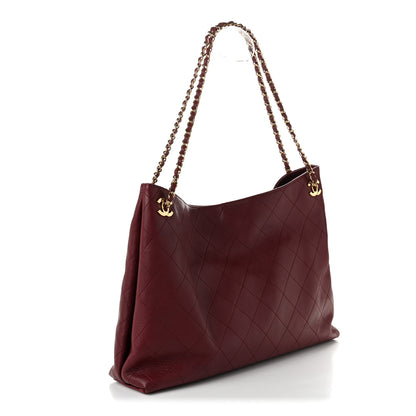 Chanel Lambskin Quilted Eyes On You Large Shopping Bag Burgundy 3 of 10