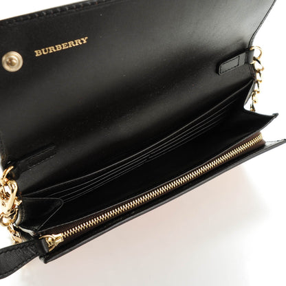 Burberry Haymarket Check Wallet With Chain Chocolate 5 of 7