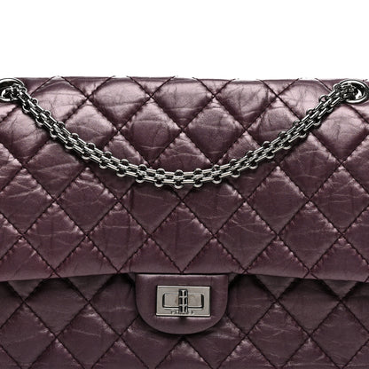 Chanel Metallic Aged Calfskin Quilted 2.55 Reissue 226 Flap Purple 8 of 10