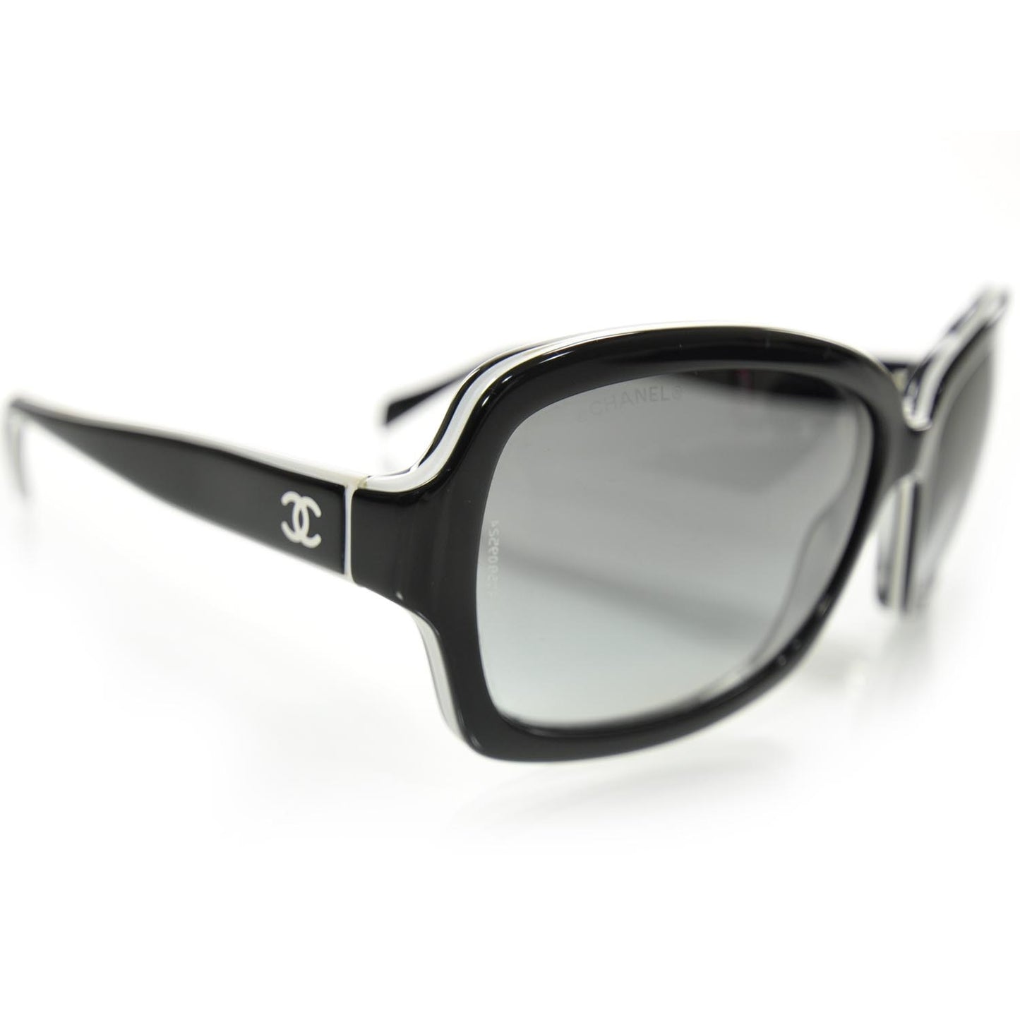 CC Logo Sunglasses 5143 Black and White
