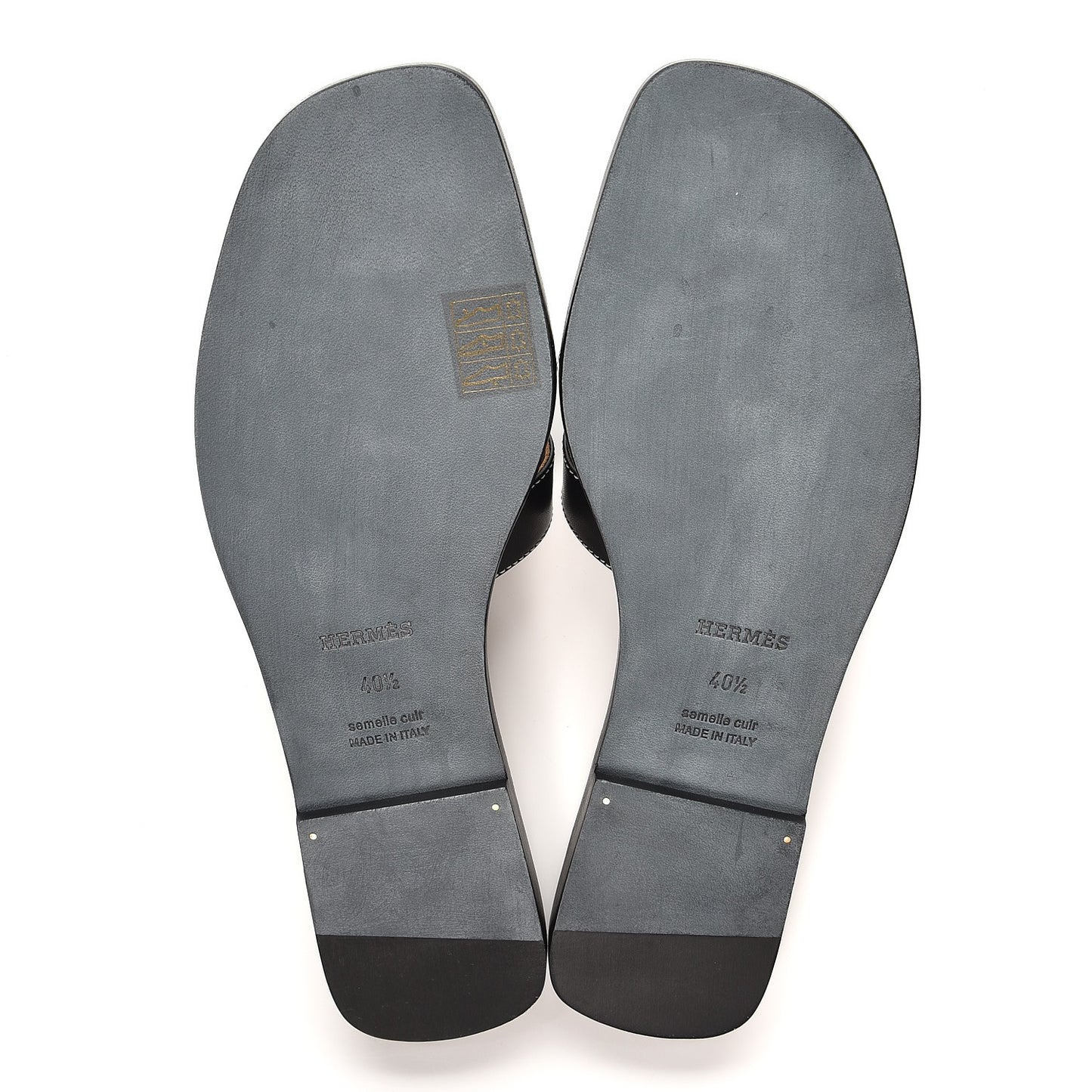 Box Calfskin Oran Sandals 40.5 Black