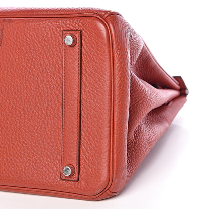 Hermes Taurillon Clemence Birkin 35 Rouge Venetian 44 of 46