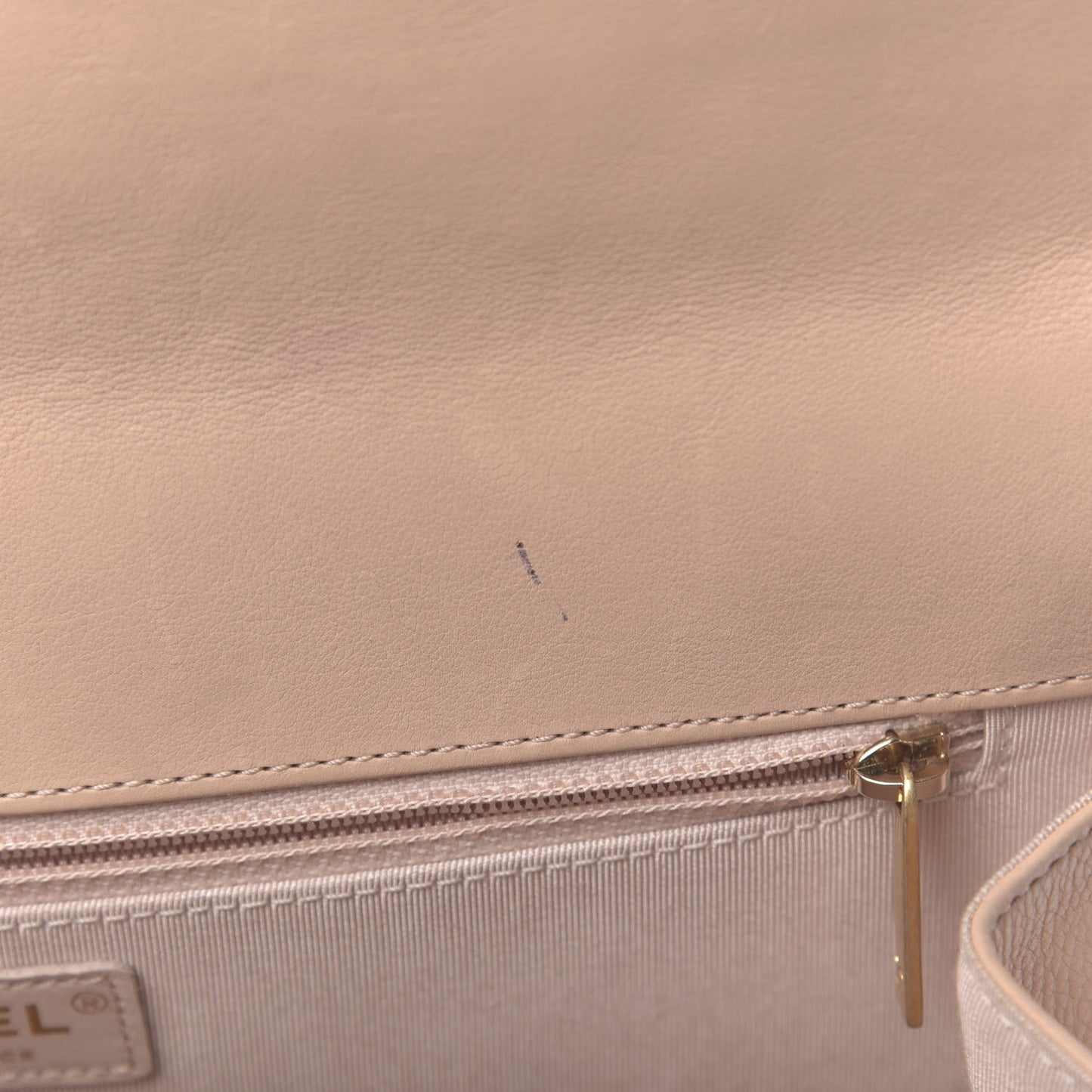 Lambskin Quilted Flap Beige