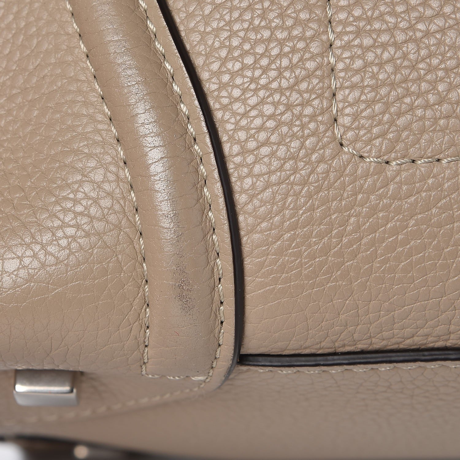 Celine Drummed Calfskin Mini Luggage Dune 16 of 17