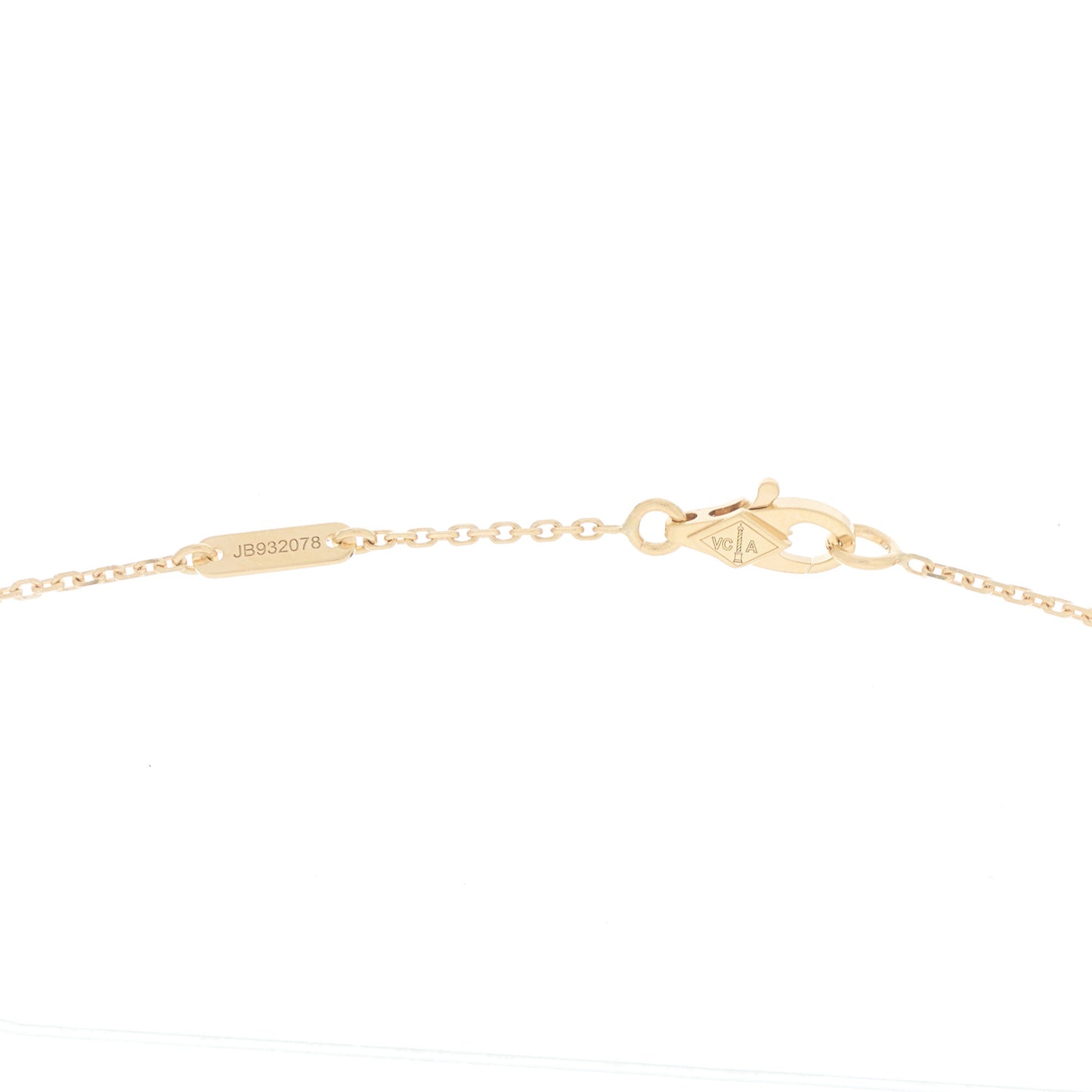 18K Yellow Gold Mother of Pearl Sweet Alhambra Pendant Necklace
