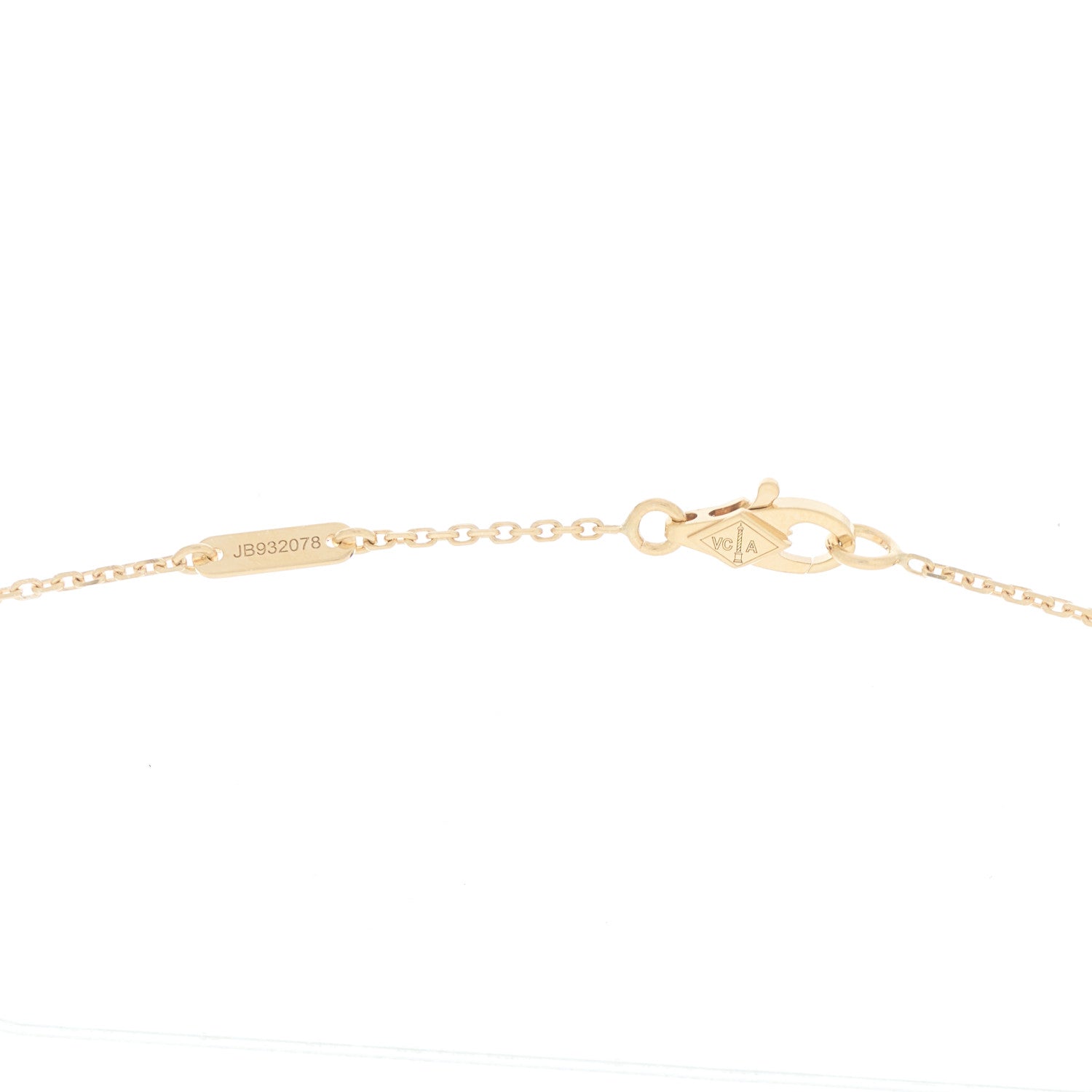Van Cleef & Arpels 18K Yellow Gold Mother of Pearl Sweet Alhambra Pendant Necklace 4 of 5