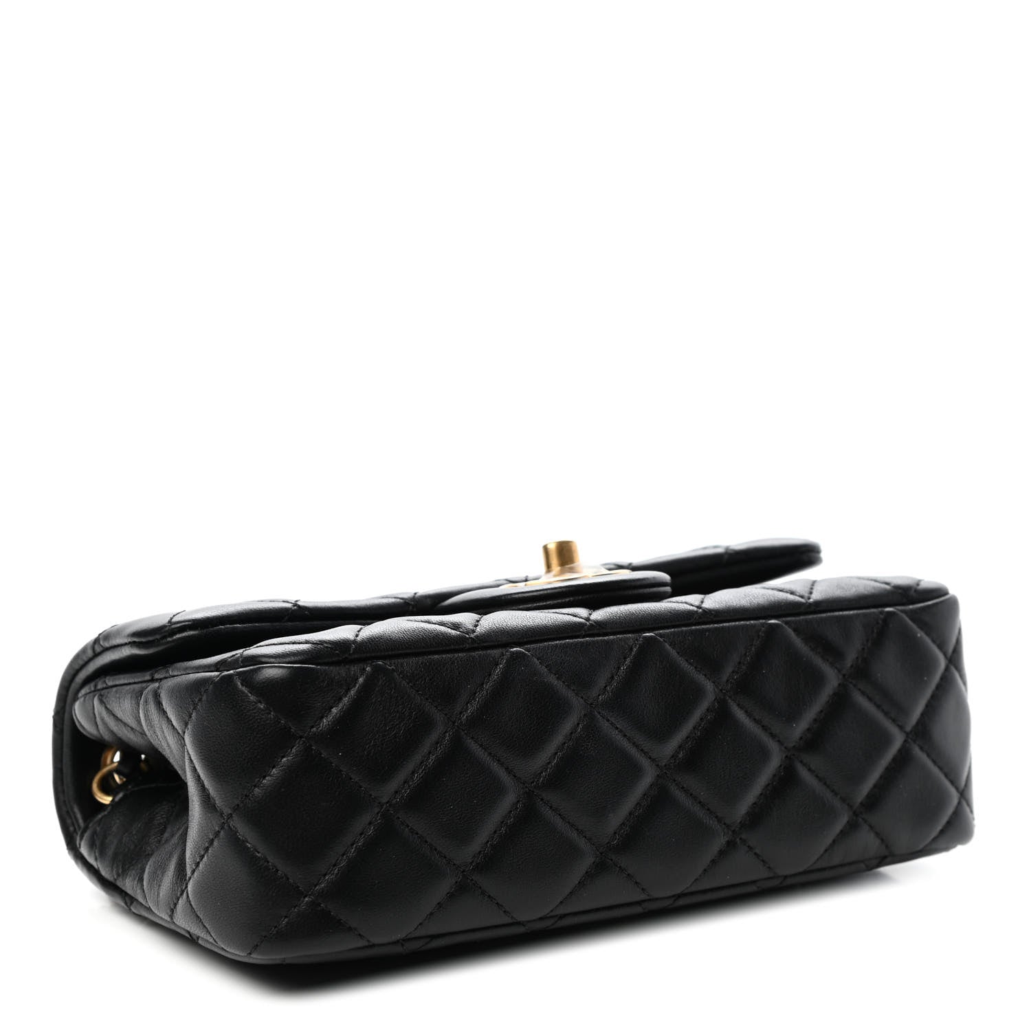 Chanel Lambskin Quilted Mini Rectangular Pearl Crush Flap Black 3 of 4