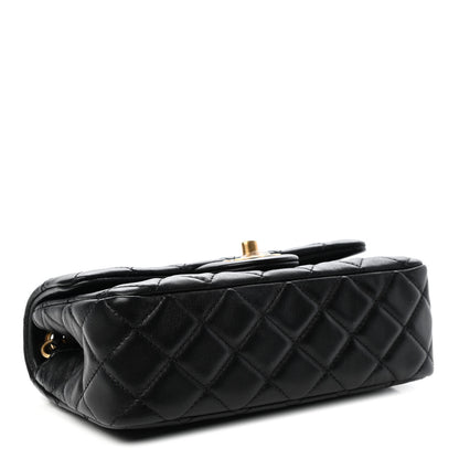 Chanel Lambskin Quilted Mini Rectangular Pearl Crush Flap Black 3 of 4