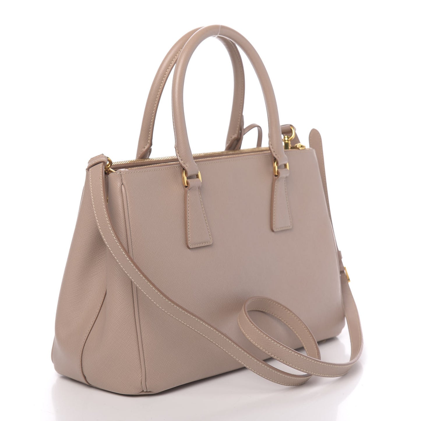 Saffiano Medium Galleria Double Zip Tote Cammeo