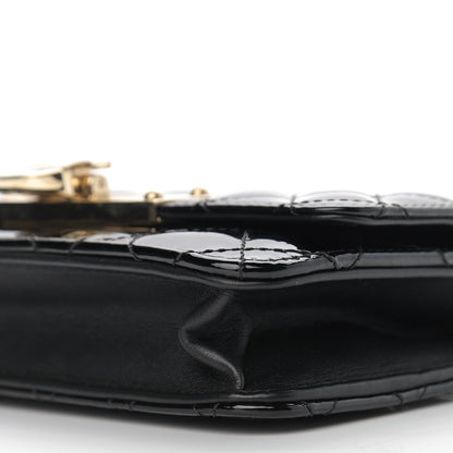 Chanel Patent Quilted Golden Class Wallet on Chain WOC Black 10 of 10