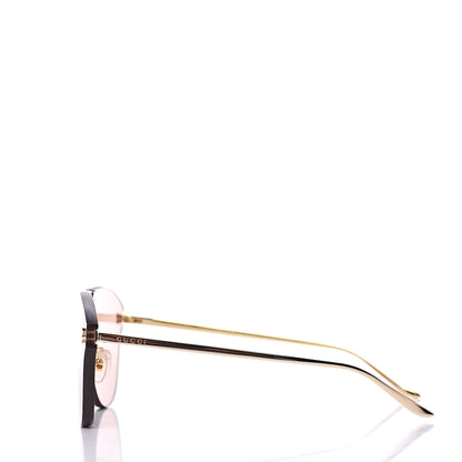 Gucci Rimless Sunglasses GG0354S Gold 3 of 7