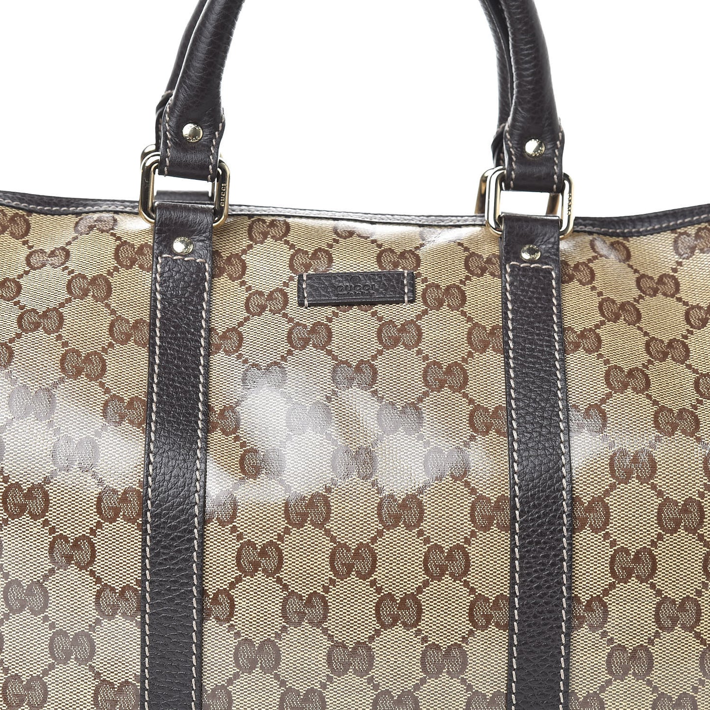 Crystal Monogram Medium Joy Boston Dark Brown