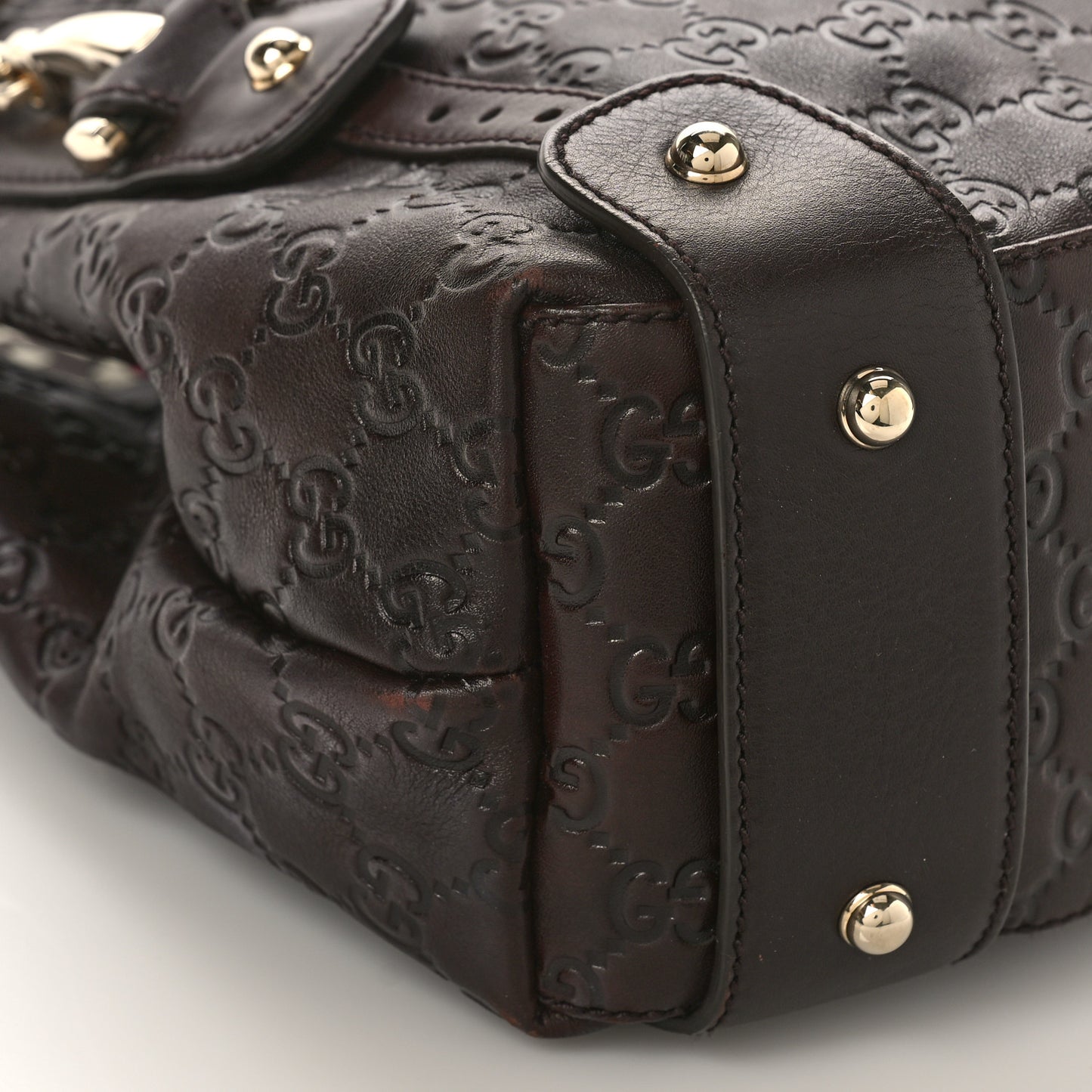 Guccissima Small Pelham Shoulder Bag Chocolate