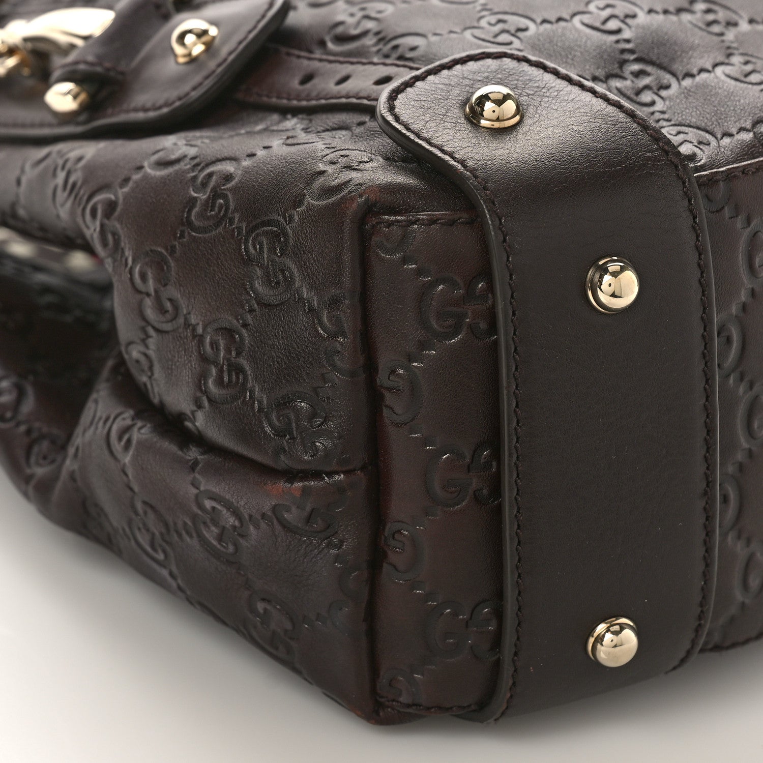 Gucci Guccissima Small Pelham Shoulder Bag Chocolate 8 of 10