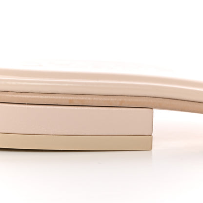 Chanel Calfskin Patent Calfskin Logo Mules 36.5 Beige 11 of 12