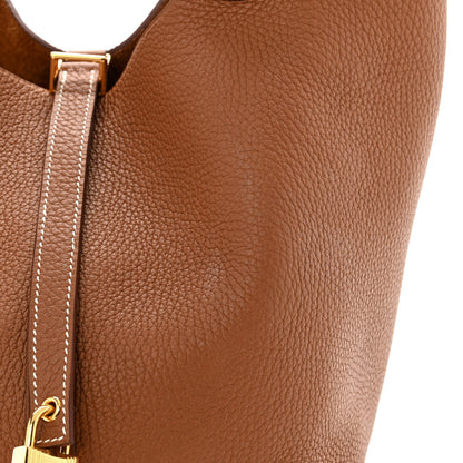 Hermes Taurillon Clemence Picotin Lock 22 MM Gold 11 of 12