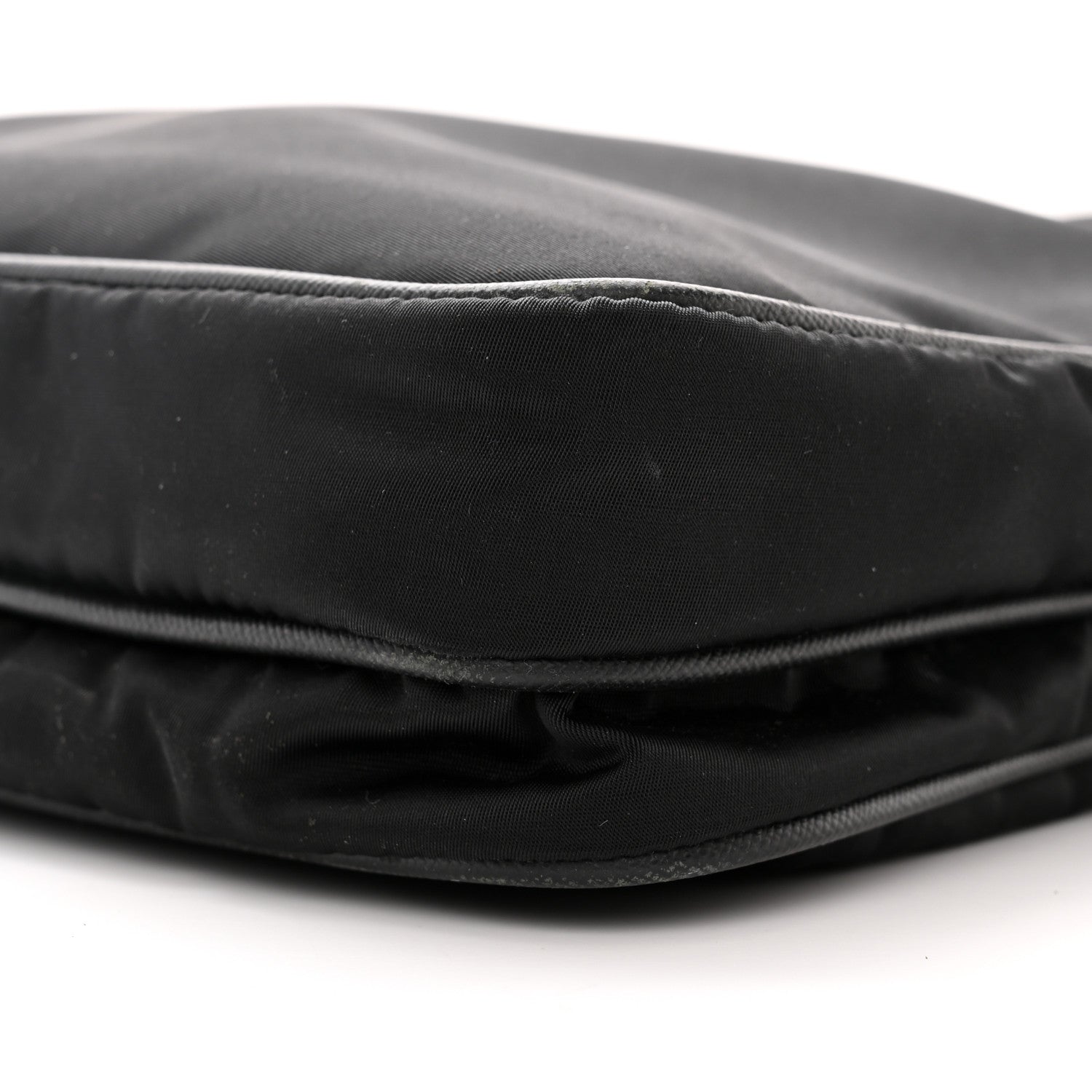 Prada Tessuto Nylon Saffiano Logo Messenger Bag Black 10 of 10