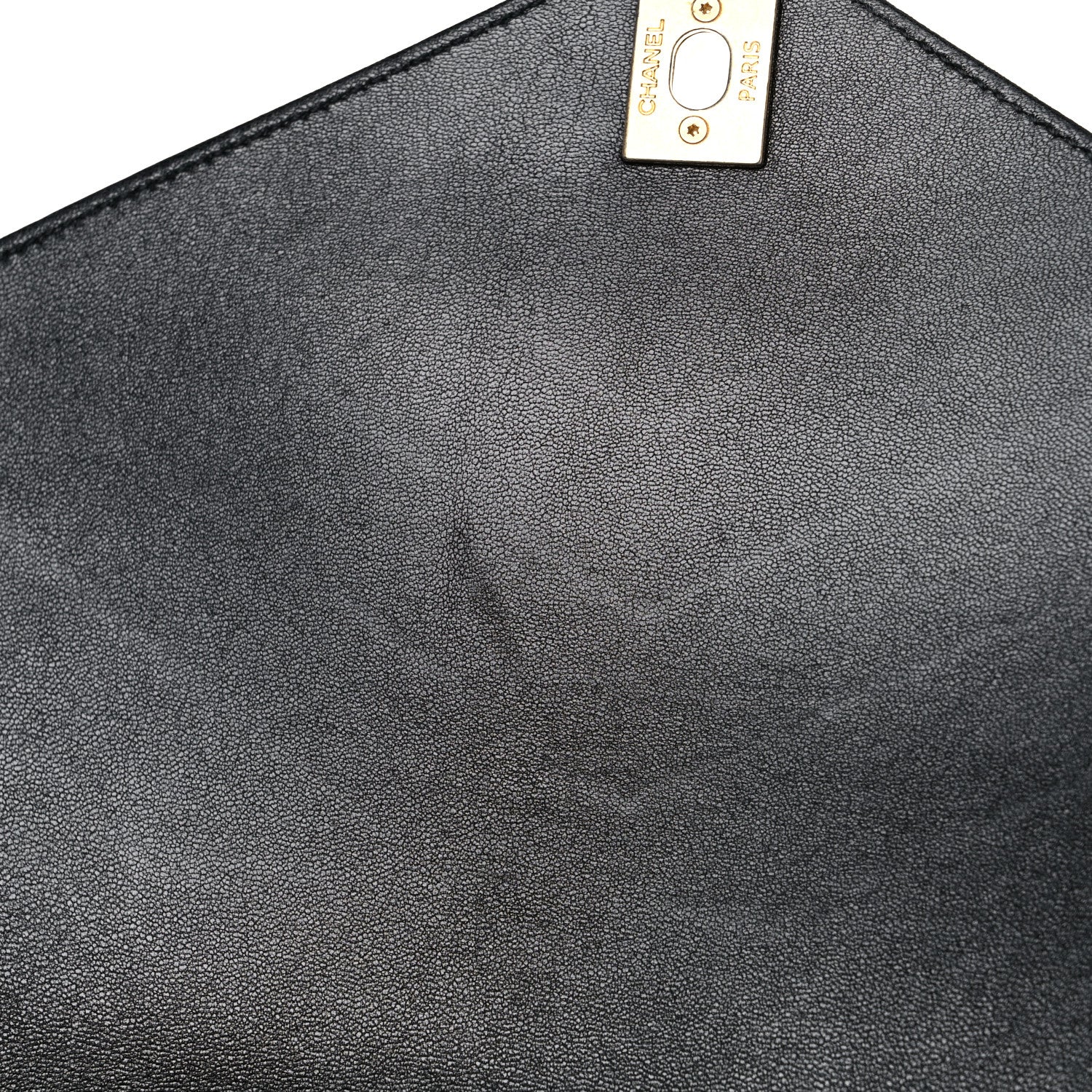 Chanel Lambskin Chevron Quilted Envelope Clutch Black 13 of 16