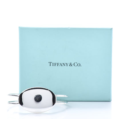 Tiffany Sterling Silver Oval ID Tag Wire Cuff Bangle Bracelet 6 of 6
