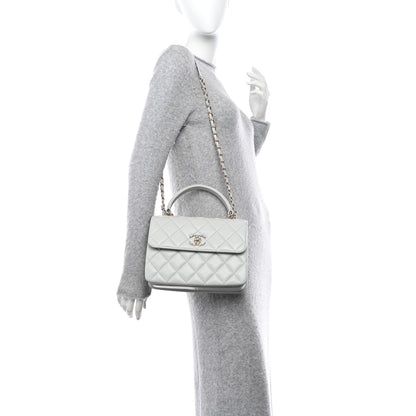 Chanel Lambskin Quilted Small Trendy Chain CC Flap Dual Handle Bag Light Blue 2 of 11