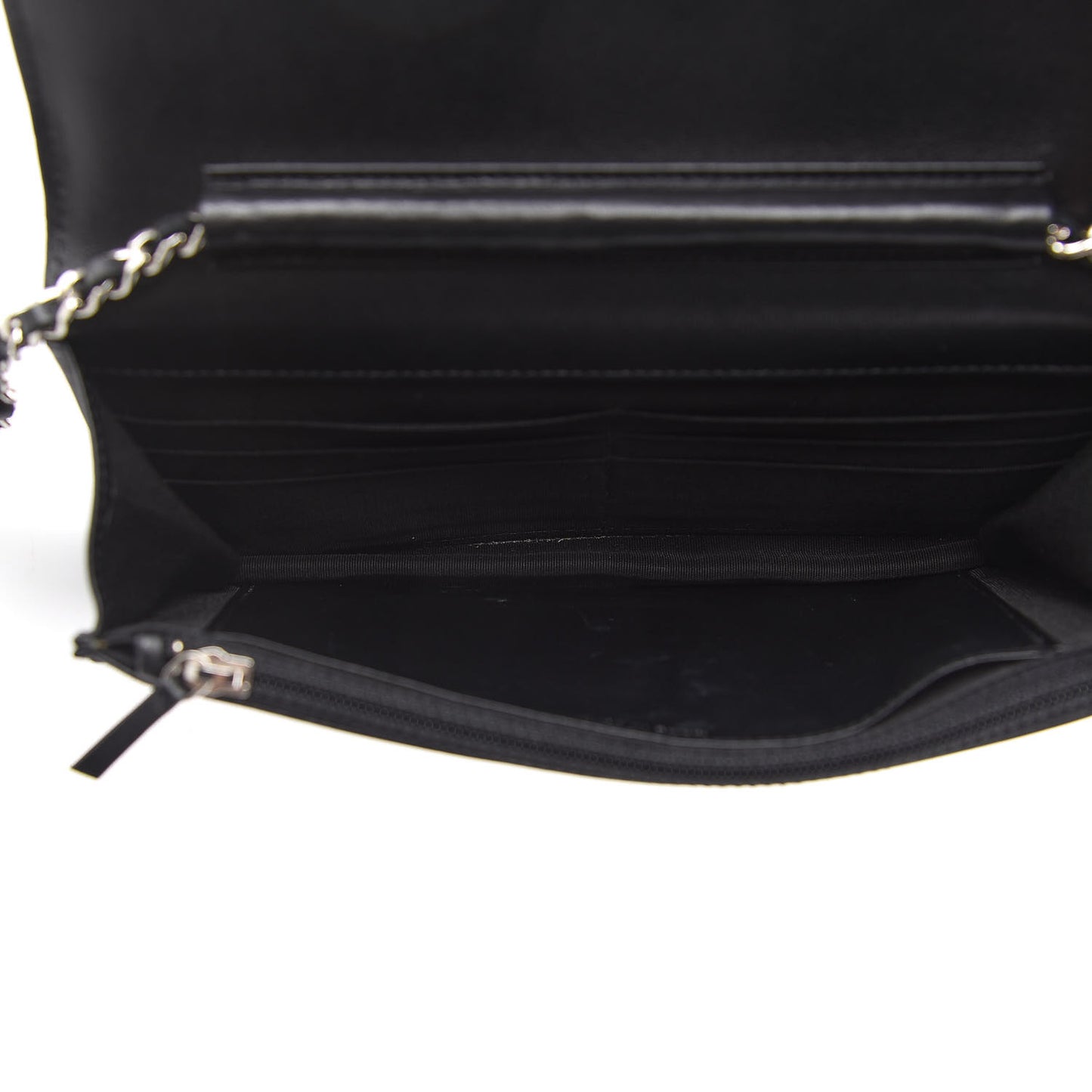 Lambskin Quilted Boy Wallet On Chain WOC Black