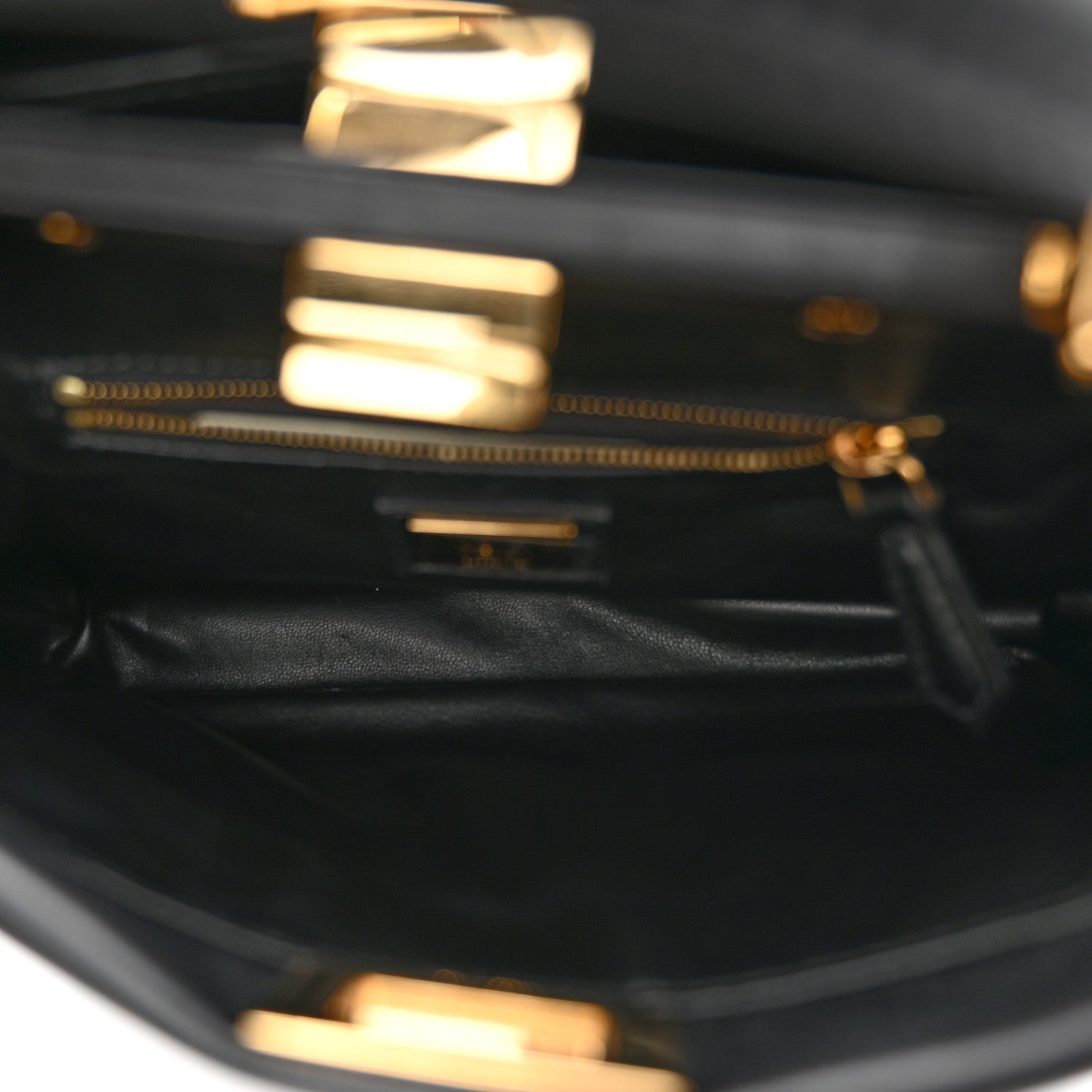 Fendi Nappa Mini Peekaboo Iconic Satchel Black 5 of 11