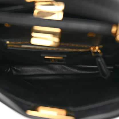 Fendi Nappa Mini Peekaboo Iconic Satchel Black 5 of 11