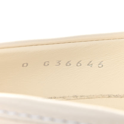Chanel Lambskin Quilted CC Turnlock Loafers 37 White 9 of 11