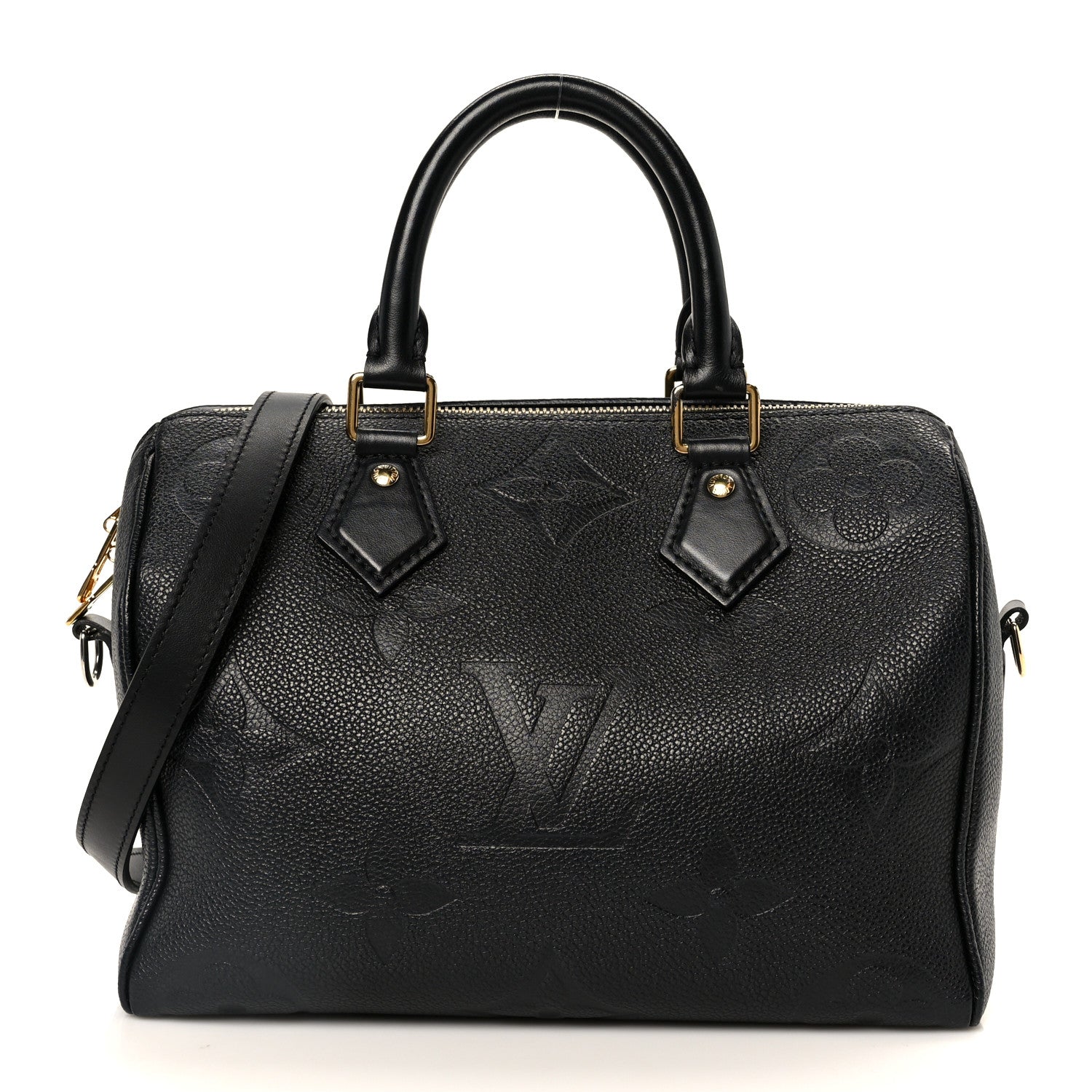 Louis Vuitton Empreinte Monogram Giant Speedy Bandouliere 25 Black 1 of 10
