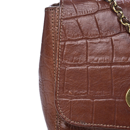 Mulberry Nappa Crocodile Embossed Small Lily Flap Oak 12 of 16