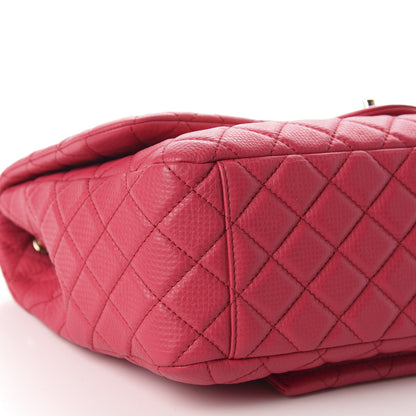 Chanel Calfskin Quilted Small XXL Travel Flap Bag Dark Pink 6 of 11