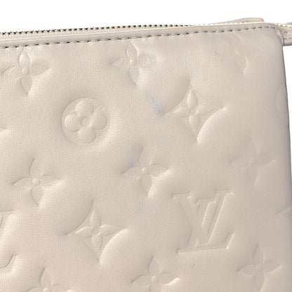 Louis Vuitton Lambskin Embossed Monogram Coussin PM Beige Cream 9 of 10