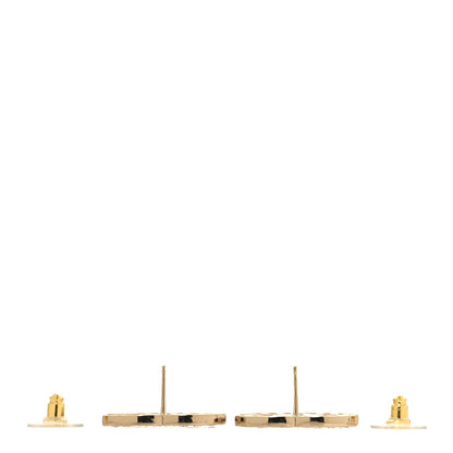 Chanel Large Strass Crystal CC Earrings Gold 3 of 5