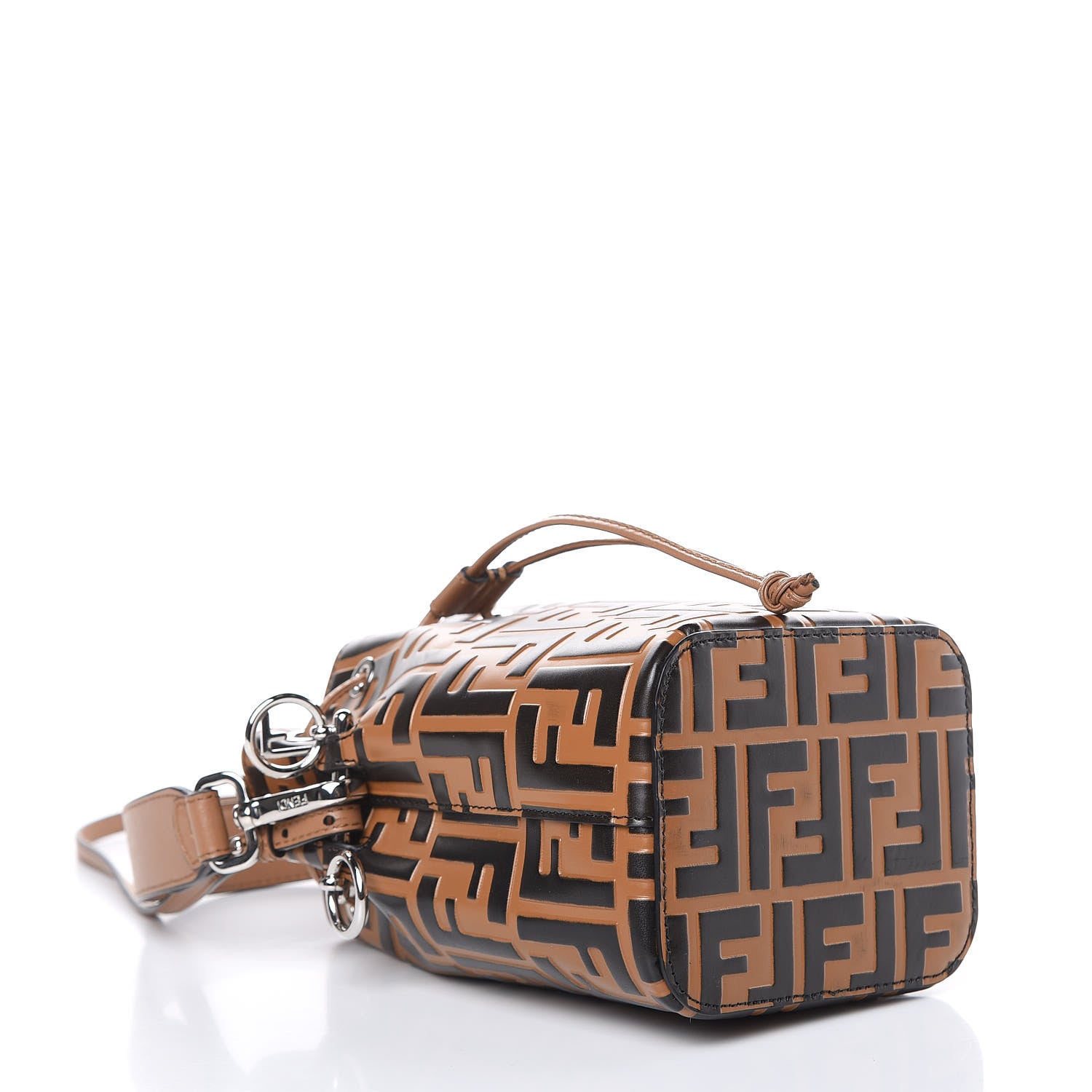 Fendi Vitello Liberty F is Fendi FF Embossed Mini Mon Tresor Bucket Bag Tobacco Black 4 of 11