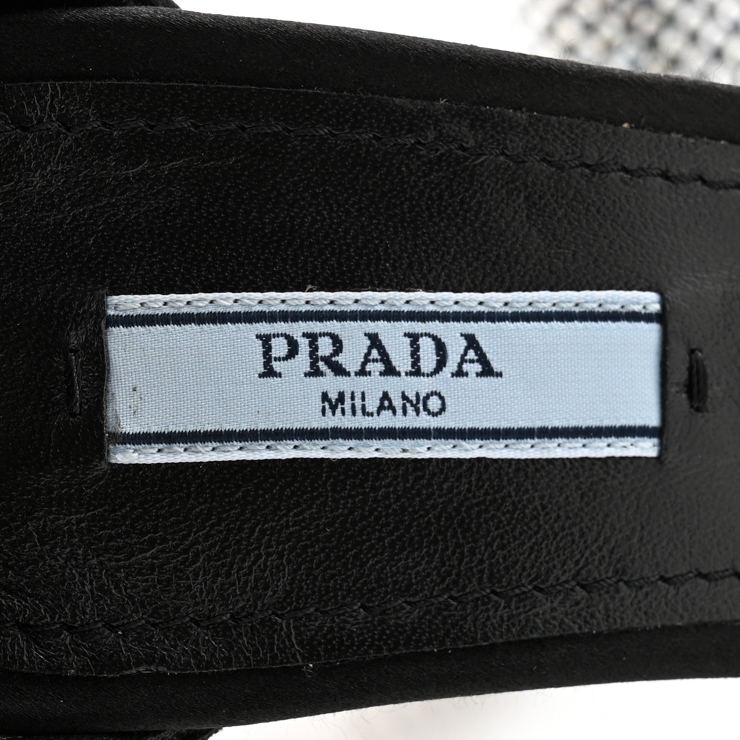 Prada Satin Crystal Triangle Logo 40/135mm Platform Sandals 38.5 Cristal 6 of 8