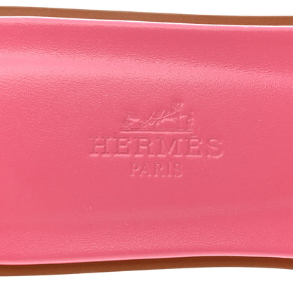 Hermes Suede Goatskin Oran Sandals 37 Rose Porcelaine 7 of 9